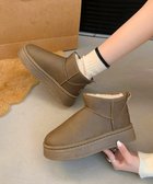 【ミニミニストア/miniministore】のムートンブーツ 厚底 裏起毛ブーツ 冬靴 人気、トレンドファッション・服の通販 founy(ファニー) ファッション Fashion レディースファッション WOMEN シューズ Shoes ショート Short シンプル Simple 冬 Winter 厚底 Platforms 無地 Plain Color 防寒 Cold Protection thumbnail モカ|ID: prp329100004192905 ipo3291000000029528408