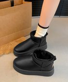 【ミニミニストア/miniministore】のムートンブーツ 厚底 裏起毛ブーツ 冬靴 人気、トレンドファッション・服の通販 founy(ファニー) ファッション Fashion レディースファッション WOMEN シューズ Shoes ショート Short シンプル Simple 冬 Winter 厚底 Platforms 無地 Plain Color 防寒 Cold Protection thumbnail ブラック|ID: prp329100004192905 ipo3291000000029528409