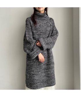 【ローリーズファーム/LOWRYS FARM】 ミックスニットミニワンピース人気、トレンドファッション・服の通販 founy(ファニー) ファッション Fashion レディースファッション WOMEN ワンピース Dress おすすめ Recommend タートルネック Turtleneck トレンド Trend フレア Flare ポケット Pocket ミックス Mix ロング Long |ID:prp329100004193218