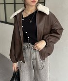 【ゼヴォン/Thevon】の襟ファー中綿合皮ドロストブルゾン 人気、トレンドファッション・服の通販 founy(ファニー) ファッション Fashion レディースファッション WOMEN アウター Coat Outerwear ブルゾン Blouson/Jackets 2024年 2024 2024-2025秋冬・A/W Aw/Autumn/Winter/Fw/Fall/2024-2025 A/W・秋冬 Aw・Autumn/Winter・Fw・Fall-Winter ショート Short シンプル Simple ジャケット Jacket スウェット Sweat フェイクレザー Faux Leather ブルゾン Blouson ポケット Pocket 冬 Winter 秋 Autumn/Fall thumbnail ブラウン|ID: prp329100004193355 ipo3291000000029047849