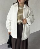 【ゼヴォン/Thevon】のシャギーダブルジップミドルブルゾン 人気、トレンドファッション・服の通販 founy(ファニー) ファッション Fashion レディースファッション WOMEN アウター Coat Outerwear ブルゾン Blouson/Jackets 2024年 2024 2024-2025秋冬・A/W Aw/Autumn/Winter/Fw/Fall/2024-2025 A/W・秋冬 Aw・Autumn/Winter・Fw・Fall-Winter ショート Short デニム Denim フレア Flare ブルゾン Blouson ミドル Middle ワイド Wide 定番 Standard thumbnail アイボリー|ID: prp329100004193359 ipo3291000000029047869