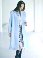 【セルフォード/CELFORD】のカシミア混ノーカラーコート 人気、トレンドファッション・服の通販 founy(ファニー) ファッション Fashion レディースファッション WOMEN アウター Coat Outerwear コート Coats カシミア Cashmere カシミヤ Cashmere ベーシック Basic メタル Metal エレガント 上品 Elegant 今季 This Season 定番 Standard thumbnail SAX[083]|ID: prp329100004193429 ipo3291000000029443142