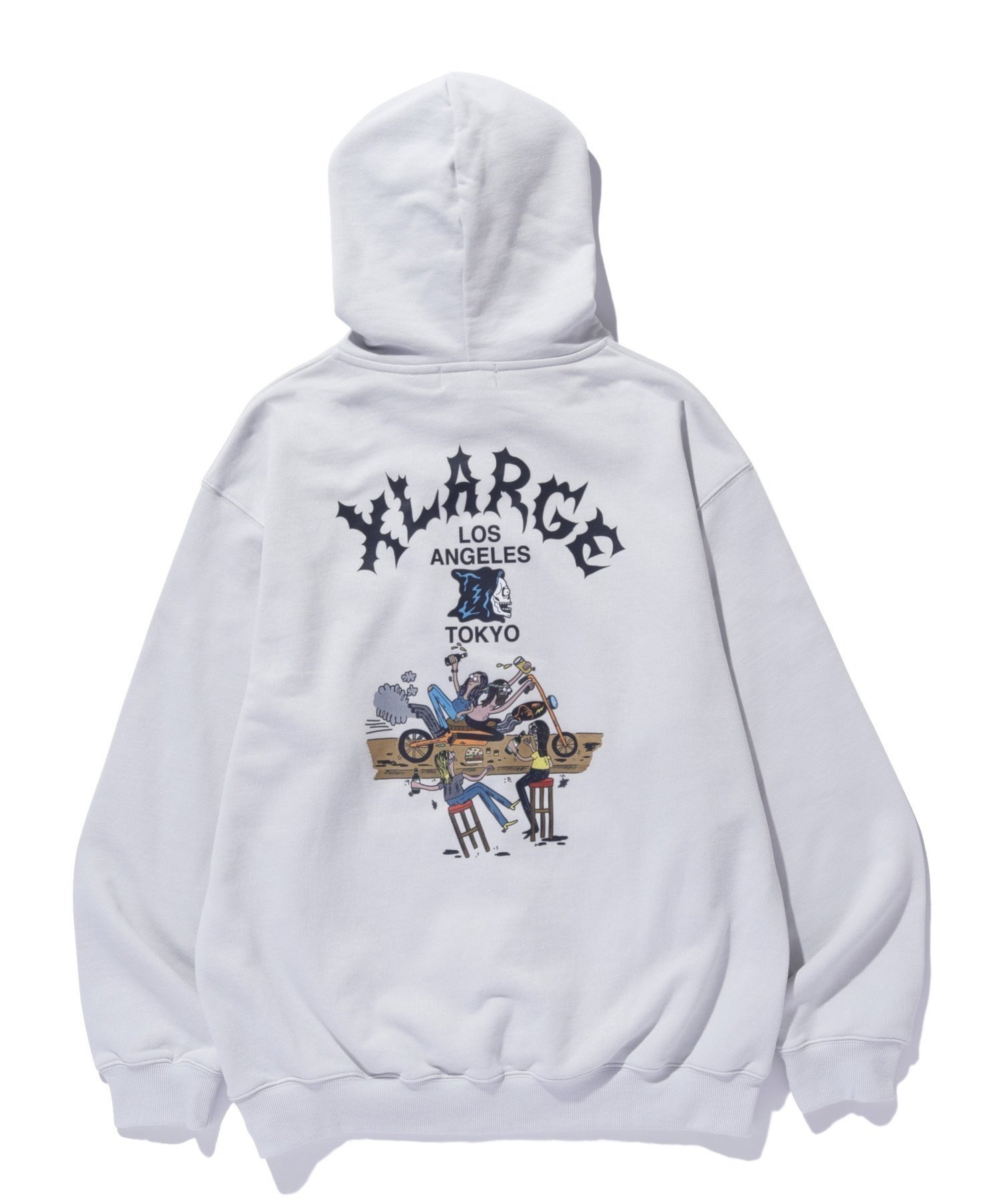 【エクストララージ/XLARGE / MEN】のHANG OUT HOODED SWEATSHIRT インテリア・キッズ・メンズ・レディースファッション・服の通販 founy(ファニー) 　ファッション　Fashion　メンズファッション　MEN　トップス・カットソー　Tops/Tshirt/Men　パーカ　Sweats　シャツ　Shirts　2024年　2024　2024-2025秋冬・A/W　Aw/Autumn/Winter/Fw/Fall/2024-2025　冬　Winter　グラフィック　Graphic　パーカー　Hoodie　フロント　Front　プリント　Print　GREY|ID: prp329100004193626 ipo3291000000029493743