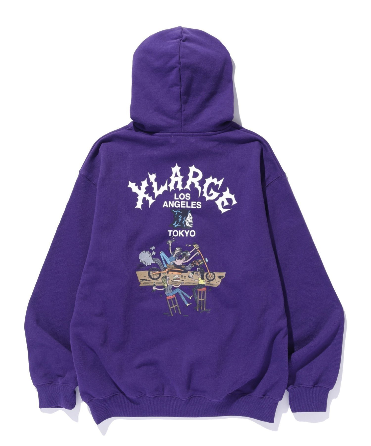 【エクストララージ/XLARGE / MEN】のHANG OUT HOODED SWEATSHIRT インテリア・キッズ・メンズ・レディースファッション・服の通販 founy(ファニー) 　ファッション　Fashion　メンズファッション　MEN　トップス・カットソー　Tops/Tshirt/Men　パーカ　Sweats　シャツ　Shirts　2024年　2024　2024-2025秋冬・A/W　Aw/Autumn/Winter/Fw/Fall/2024-2025　冬　Winter　グラフィック　Graphic　パーカー　Hoodie　フロント　Front　プリント　Print　PURPLE|ID: prp329100004193626 ipo3291000000029493746