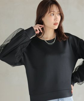 【グローバルワーク/GLOBAL WORK】のライトクッション袖チュール/115490 人気、トレンドファッション・服の通販 founy(ファニー) ファッション Fashion レディースファッション WOMEN トップス・カットソー Tops/Tshirt クッション Cushion スウェット Sweat チュール Tulle トレンド Trend ワイド Wide エレガント 上品 Elegant 人気 Popularity 軽量 Lightweight |ID:prp329100004193713