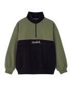 【エックスガール/X-girl】のBICOLOR ANORAK SWEAT TOP トップス X-girl 人気、トレンドファッション・服の通販 founy(ファニー) ファッション Fashion レディースファッション WOMEN トップス・カットソー Tops/Tshirt パーカ Sweats スウェット Sweat A/W・秋冬 Aw・Autumn/Winter・Fw・Fall-Winter ジップアップ Zip Up スウェット Sweat ビッグ Big ロング Long 切替 Switching thumbnail OLIVE|ID: prp329100004193837 ipo3291000000029050615