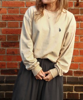 【ジップファイブ/ZIP FIVE】のクルーネックロンT 人気、トレンドファッション・服の通販 founy(ファニー) ファッション Fashion レディースファッション WOMEN トップス・カットソー Tops/Tshirt ロング / Tシャツ T-Shirts シンプル Simple ストレッチ Stretch ベーシック Basic ワンポイント One Point |ID:prp329100004193900