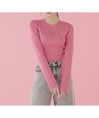 【その他のブランド/Other】の長袖リブデザインロゴプレートニット 人気、トレンドファッション・服の通販 founy(ファニー) ファッション Fashion レディースファッション WOMEN トップス・カットソー Tops/Tshirt ニット Knit Tops コンパクト Compact シンプル Simple ジャンスカ Janska プレート Plate リブニット Rib Knit 長袖 Long Sleeve thumbnail ピンク|ID: prp329100004193930 ipo3291000000029051279