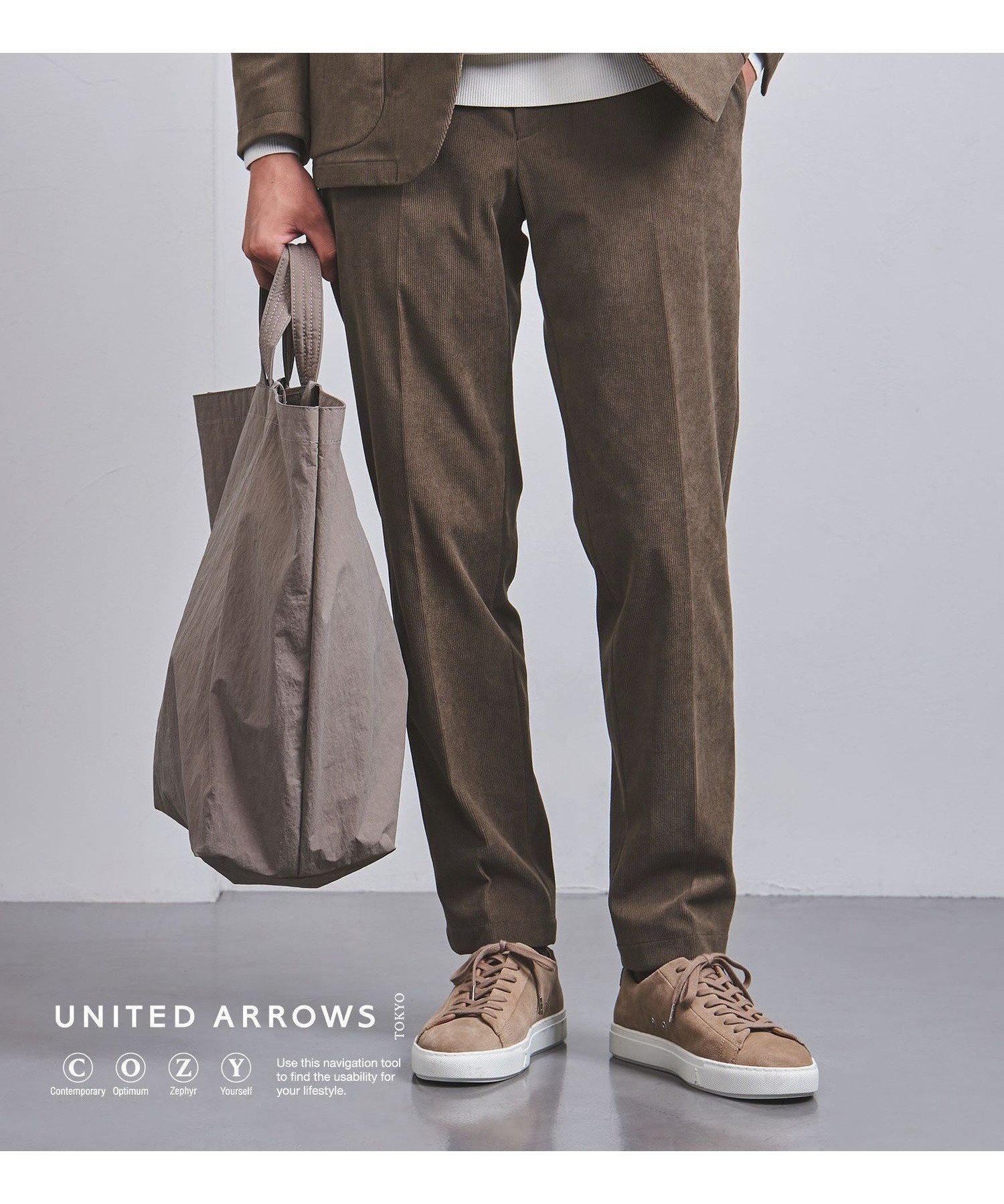 【ユナイテッドアローズ/UNITED ARROWS / MEN】のテック コーデュロイ ノープリーツ パンツ UA COZY-ウォッシャブル・ストレッチ・防しわ(着用しわ)- 人気、トレンドファッション・服の通販 founy(ファニー) 　ファッション　Fashion　メンズファッション　MEN　ボトムス　Bottoms/Men　コーデュロイ　Corduroy　シャーリング　Shirring　ジャケット　Jacket　ストレッチ　Stretch　スマート　Smart　スリム　Slim　セットアップ　Set Up　テーパード　Tapered　パターン　Pattern　プリーツ　Pleats　ポケット　Pocket　A/W・秋冬　Aw・Autumn/Winter・Fw・Fall-Winter　おすすめ　Recommend　ビジネス 仕事 通勤　Business　 other-1|ID: prp329100004194413 ipo3291000000029476036