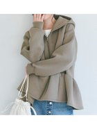 【コカ/COCA】のダンボールニットサイドフレアフードパーカー Dk.beige|ID:prp329100004195008