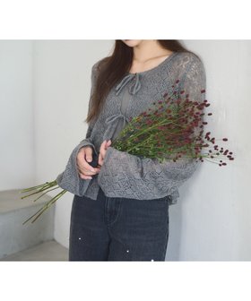 【プロポーション ボディドレッシング/PROPORTION BODY DRESSING】のへアリー透かし編みニットセット 24AW 人気、トレンドファッション・服の通販 founy(ファニー) ファッション Fashion レディースファッション WOMEN トップス・カットソー Tops/Tshirt ニット Knit Tops 2024年 2024 2024-2025秋冬・A/W Aw/Autumn/Winter/Fw/Fall/2024-2025 アンサンブル Ensemble インナー Inner フロント Front リボン Ribbon 透かし Watermark |ID:prp329100004195081