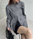 【カプリシューレマージュ/CAPRICIEUX LEMAGE】のクロスビスチェシャツ 人気、トレンドファッション・服の通販 founy(ファニー) ファッション Fashion レディースファッション WOMEN トップス・カットソー Tops/Tshirt シャツ/ブラウス Shirts/Blouses ビスチェ Bustier A/W・秋冬 Aw・Autumn/Winter・Fw・Fall-Winter おすすめ Recommend シャーリング Shirring ハーフ Half ビスチェ Bustier フィット Fit マニッシュ Mannish thumbnail グレー|ID: prp329100004195094 ipo3291000000029060686