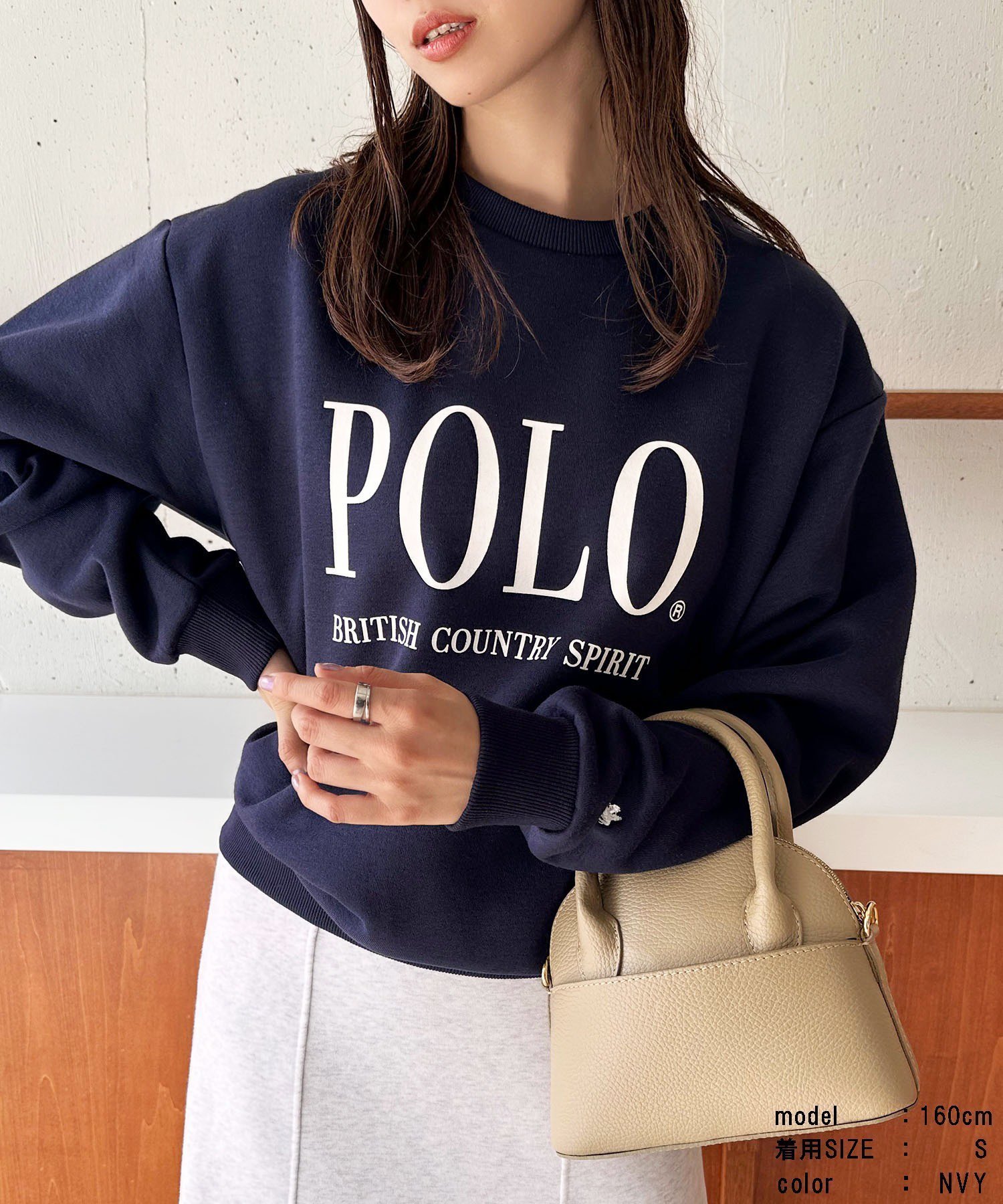 【その他のブランド/Other】のPOLO BCS/【SETUP7別注!】POLO buck fleece crew neck sweat ポロバックフリースクルーネックスウェット トレーナー ビッグロゴ 裏起毛 長袖 インテリア・キッズ・メンズ・レディースファッション・服の通販 founy(ファニー) 　ファッション　Fashion　レディースファッション　WOMEN　トップス・カットソー　Tops/Tshirt　パーカ　Sweats　スウェット　Sweat　バッグ　Bag　インナー　Inner　厚底　Platforms　カーゴパンツ　Cargo Pants　キャップ　Cap　シンプル　Simple　ジャケット　Jacket　スニーカー　Sneakers　セットアップ　Set Up　デニム　Denim　トレンド　Trend　トレーナー　Trainer　長袖　Long Sleeve　ビッグ　Big　別注　Special Order　リラックス　Relax　ロング　Long　再入荷　Restock/Back In Stock/Re Arrival　エレガント 上品　Elegant　スマホショルダーバッグ　Smartphone Shoulder Bag　NVY|ID: prp329100004195174 ipo3291000000029061128