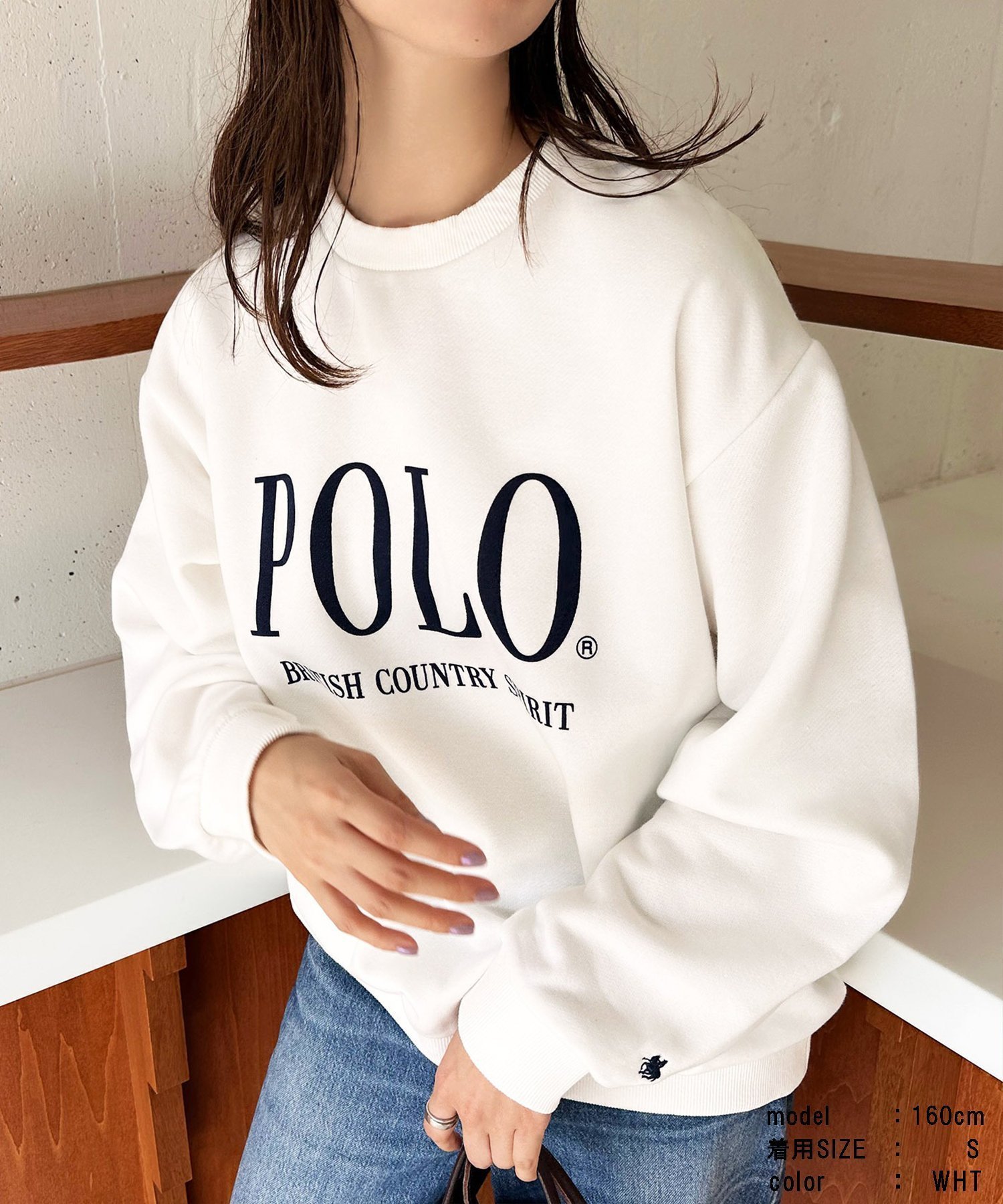 【その他のブランド/Other】のPOLO BCS/【SETUP7別注!】POLO buck fleece crew neck sweat ポロバックフリースクルーネックスウェット トレーナー ビッグロゴ 裏起毛 長袖 インテリア・キッズ・メンズ・レディースファッション・服の通販 founy(ファニー) 　ファッション　Fashion　レディースファッション　WOMEN　トップス・カットソー　Tops/Tshirt　パーカ　Sweats　スウェット　Sweat　バッグ　Bag　インナー　Inner　厚底　Platforms　カーゴパンツ　Cargo Pants　キャップ　Cap　シンプル　Simple　ジャケット　Jacket　スニーカー　Sneakers　セットアップ　Set Up　デニム　Denim　トレンド　Trend　トレーナー　Trainer　長袖　Long Sleeve　ビッグ　Big　別注　Special Order　リラックス　Relax　ロング　Long　再入荷　Restock/Back In Stock/Re Arrival　エレガント 上品　Elegant　スマホショルダーバッグ　Smartphone Shoulder Bag　WHT|ID: prp329100004195174 ipo3291000000029061130