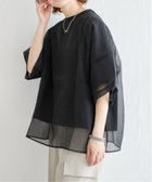 【ノッチ/notch】のオーガンジーTブラウス 人気、トレンドファッション・服の通販 founy(ファニー) ファッション Fashion レディースファッション WOMEN トップス・カットソー Tops/Tshirt シャツ/ブラウス Shirts/Blouses オーガンジー Organdy シアー Sheer シンプル Simple ビッグ Big フェミニン Feminine ベーシック Basic ボトム Bottom 無地 Plain Color thumbnail ブラック|ID: prp329100004195221 ipo3291000000029061417