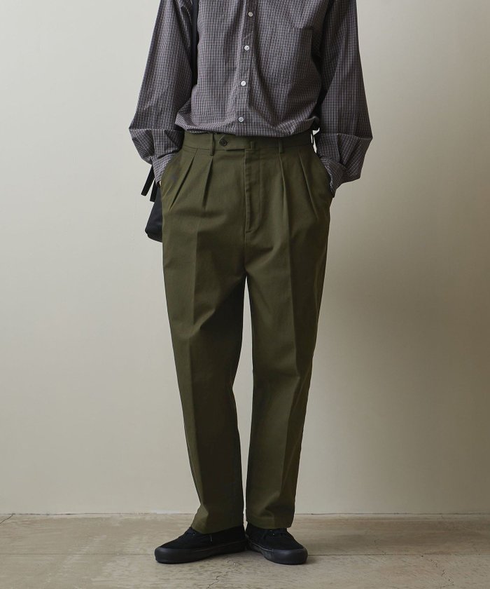 【ビューティ&ユース ユナイテッドアローズ/BEAUTY&YOUTH / UNITED ARROWS / MEN】のSteven Alan ドリル インツープリーツ ドレス トラウザーズ テーパード インテリア・キッズ・メンズ・レディースファッション・服の通販 founy(ファニー) https://founy.com/ ファッション Fashion メンズファッション MEN クラシック Classic スラックス Slacks テーパード Tapered ドレス Dress モダン Modern ワイド Wide |ID: prp329100004195381 ipo3291000000029547164