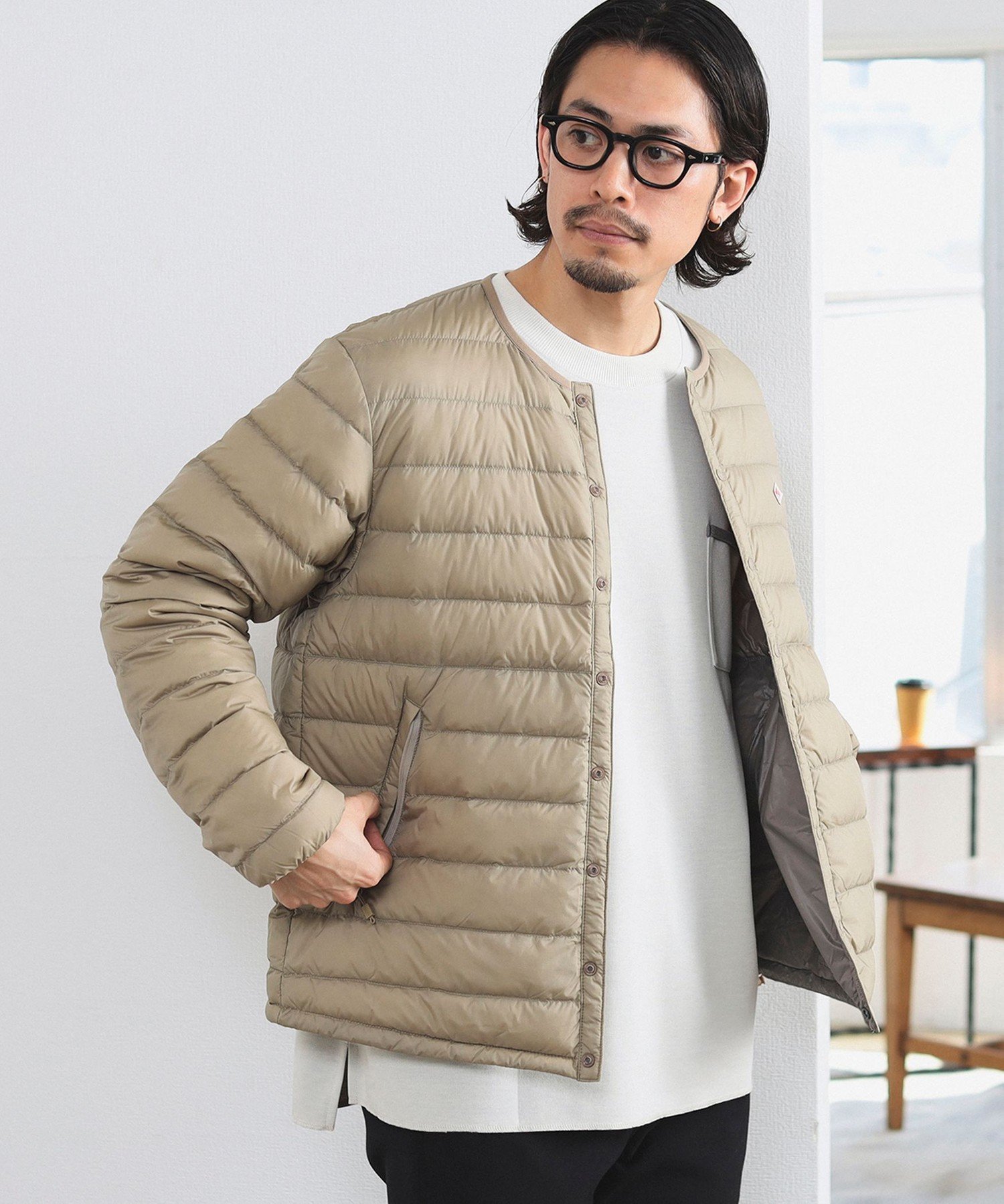 【ビーミングライフストア/B:MING LIFE STORE / MEN】のDANTON / MEN S CREWNECK INNER DOWN JACKET 24AW インテリア・キッズ・メンズ・レディースファッション・服の通販 founy(ファニー) 　ファッション　Fashion　メンズファッション　MEN　インナー　Inner　カットソー　Cut And Sew　軽量　Lightweight　シンプル　Simple　ジャケット　Jacket　タフタ　Taffeta　ダウン　Down　ドローコード　Draw Cord　バランス　Balance　フィット　Fit　フロント　Front　ポケット　Pocket　レギュラー　Regular　2024年　2024　2024-2025秋冬・A/W　Aw/Autumn/Winter/Fw/Fall/2024-2025　SAND_BEIGE|ID: prp329100004195386 ipo3291000000029373911