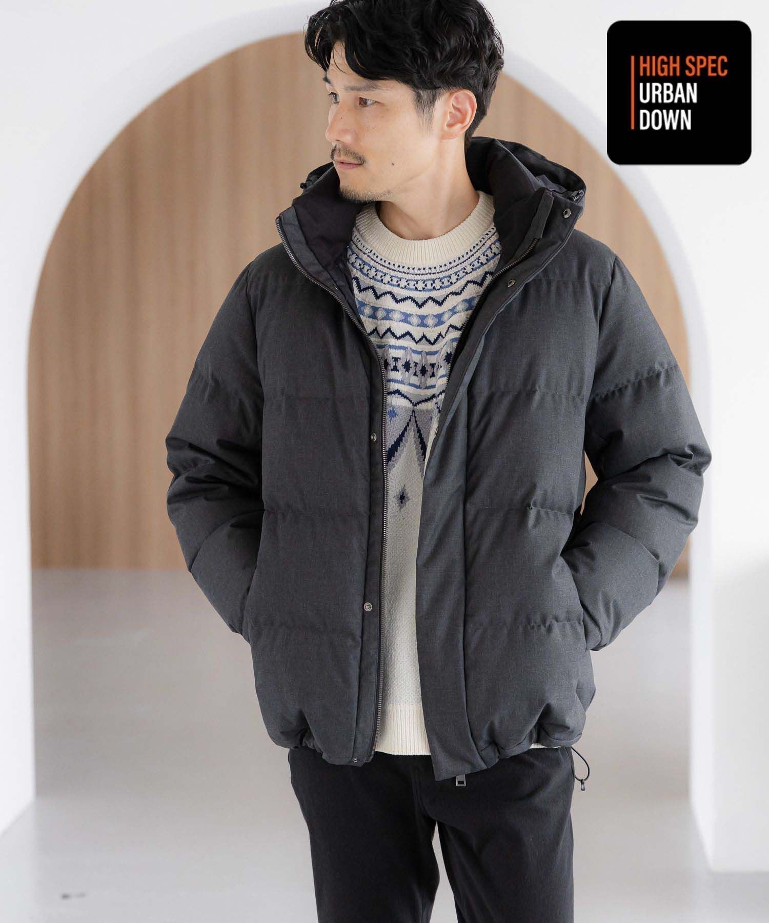 【グローバルワーク/GLOBAL WORK / MEN】のHIGHSPEC URBANDOWN//115836 インテリア・キッズ・メンズ・レディースファッション・服の通販 founy(ファニー) 　ファッション　Fashion　メンズファッション　MEN　A/W・秋冬　Aw・Autumn/Winter・Fw・Fall-Winter　スタンド　Stand　ストレッチ　Stretch　ダウン　Down　フロント　Front　ブルゾン　Blouson　ポケット　Pocket　エレガント 上品　Elegant　チャコール18|ID: prp329100004195434 ipo3291000000029438796