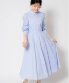 【ノエラ/Noela】のフロッキーストライプワンピ 人気、トレンドファッション・服の通販 founy(ファニー) ファッション Fashion レディースファッション WOMEN ワンピース Dress ストライプ Stripe スリーブ Sleeve フィット Fit フェミニン Feminine フレア Flare ポケット Pocket 切替 Switching thumbnail ブルー|ID: prp329100004195524 ipo3291000000029063090