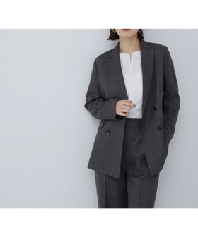 【ナチュラル ビューティー ベーシック/NATURAL BEAUTY BASIC】のシャークスキン SETUP ダブルブレストジャケット 24AW 人気、トレンドファッション・服の通販 founy(ファニー) ファッション Fashion レディースファッション WOMEN アウター Coat Outerwear ジャケット Jackets 2024年 2024 2024-2025秋冬・A/W Aw/Autumn/Winter/Fw/Fall/2024-2025 ジャケット Jacket セットアップ Set Up メランジ Melange ワイド Wide 人気 Popularity 定番 Standard |ID:prp329100004196425