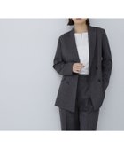 【ナチュラル ビューティー ベーシック/NATURAL BEAUTY BASIC】のシャークスキン SETUP ダブルブレストジャケット 24AW 人気、トレンドファッション・服の通販 founy(ファニー) ファッション Fashion レディースファッション WOMEN アウター Coat Outerwear ジャケット Jackets 2024年 2024 2024-2025秋冬・A/W Aw/Autumn/Winter/Fw/Fall/2024-2025 ジャケット Jacket セットアップ Set Up メランジ Melange ワイド Wide 人気 Popularity 定番 Standard thumbnail チャコール1|ID: prp329100004196425 ipo3291000000029069600