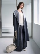 【フレイ アイディー/FRAY I.D】のリバーロングコート 人気、トレンドファッション・服の通販 founy(ファニー) ファッション Fashion レディースファッション WOMEN アウター Coat Outerwear コート Coats コクーン Cocoon ショール Shawl ロング Long thumbnail GRY[006]|ID: prp329100004196516 ipo3291000000029070232