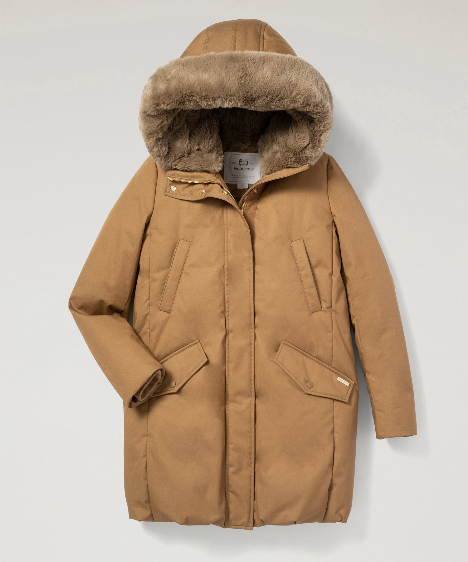 【ウールリッチ/WOOLRICH】のコクーンパーカ / COCOON PARKA インテリア・キッズ・メンズ・レディースファッション・服の通販 founy(ファニー) 　ファッション　Fashion　レディースファッション　WOMEN　トップス・カットソー　Tops/Tshirt　パーカ　Sweats　コクーン　Cocoon　定番　Standard　フェイクファー　Faux Fur　フェミニン　Feminine　フロント　Front　ポケット　Pocket　リアル　Real　ループ　Loop　エレガント 上品　Elegant　DARK CAMEL|ID: prp329100004196533 ipo3291000000029157765