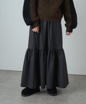 【パルグループ/PAL GROUP】の【earthy_】【撥水】レザーナイロンティアードスカート 人気、トレンドファッション・服の通販 founy(ファニー) ファッション Fashion レディースファッション WOMEN スカート Skirt ティアードスカート Tiered Skirts ジャケット Jacket 再入荷 Restock/Back In Stock/Re Arrival |ID:prp329100004196684