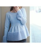 【ナチュラル ビューティー ベーシック/NATURAL BEAUTY BASIC】のシャギーヘムペプラムニット 24W グレー|ID: prp329100004196701 ipo3291000000029071681