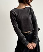 【キャナルジーン/CANAL JEAN】のEl mar(エルマール) ベロアフィットロングTシャツ 人気、トレンドファッション・服の通販 founy(ファニー) ファッション Fashion レディースファッション WOMEN トップス・カットソー Tops/Tshirt シャツ/ブラウス Shirts/Blouses ロング / Tシャツ T-Shirts ベロア Velour おすすめ Recommend シンプル Simple トレンド Trend フィット Fit ベロア Velor ボトム Bottom thumbnail チャコールグレー|ID: prp329100004196791 ipo3291000000029072271