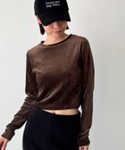 【キャナルジーン/CANAL JEAN】のEl mar(エルマール) ベロアフィットロングTシャツ 人気、トレンドファッション・服の通販 founy(ファニー) ファッション Fashion レディースファッション WOMEN トップス・カットソー Tops/Tshirt シャツ/ブラウス Shirts/Blouses ロング / Tシャツ T-Shirts ベロア Velour おすすめ Recommend シンプル Simple トレンド Trend フィット Fit ベロア Velor ボトム Bottom thumbnail ブラウン|ID: prp329100004196791 ipo3291000000029072272