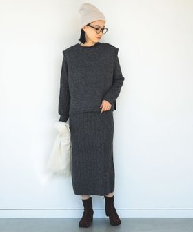 【ビームス ハート/BEAMS HEART】のニットベスト * ワンピース (セットアイテム) 人気、トレンドファッション・服の通販 founy(ファニー) ファッション Fashion レディースファッション WOMEN アウター Coat Outerwear ショート Short トレンド Trend パターン Pattern ベスト Vest ロング Long |ID:prp329100004196843