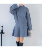 【ノエラ/Noela】の【WEB限定】ブローチ付きニットセットアップ 人気、トレンドファッション・服の通販 founy(ファニー) ファッション Fashion レディースファッション WOMEN トップス・カットソー Tops/Tshirt ニット Knit Tops スリーブ Sleeve セットアップ Set Up フレア Flare ブローチ Brooch ベーシック Basic ペチコート Petticoat ポケット Pocket ミニスカート Mini Skirt 楽ちん Easy thumbnail ブルー|ID: prp329100004196930 ipo3291000000029073465