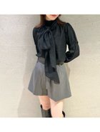 【リリーブラウン/Lily Brown】のボリュームボウタイブラウス 人気、トレンドファッション・服の通販 founy(ファニー) ファッション Fashion レディースファッション WOMEN トップス・カットソー Tops/Tshirt シャツ/ブラウス Shirts/Blouses クラシカル Classical シアー Sheer スリーブ Sleeve ファブリック Fabric フリンジ Fringe リボン Ribbon 定番 Standard thumbnail BLK[009]|ID: prp329100004196943 ipo3291000000029073530