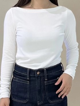 【ギャップ/GAP】のモダン ボートネックTシャツ 人気、トレンドファッション・服の通販 founy(ファニー) ファッション Fashion レディースファッション WOMEN トップス・カットソー Tops/Tshirt シャツ/ブラウス Shirts/Blouses ロング / Tシャツ T-Shirts ストレッチ Stretch スーピマ Supima ツイスト Twist ベーシック Basic モダン Modern 長袖 Long Sleeve |ID:prp329100004197123