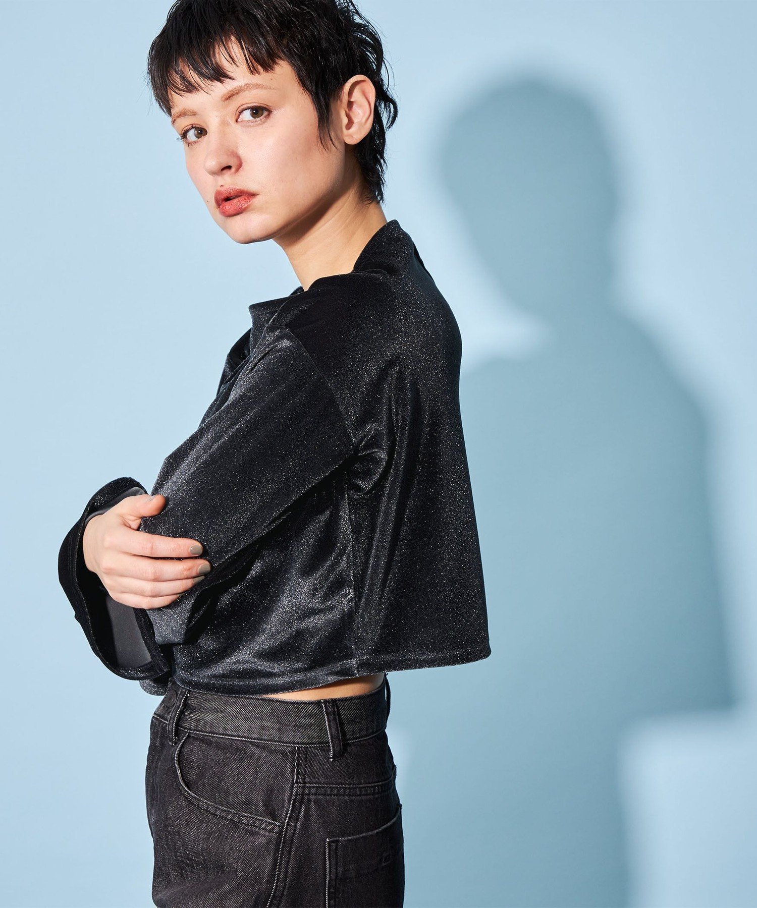 【その他のブランド/Other】のCITEN シャイニー ベロア トップス 人気、トレンドファッション・服の通販 founy(ファニー) 　ファッション　Fashion　レディースファッション　WOMEN　トップス・カットソー　Tops/Tshirt　ベロア　Velour　カットソー　Cut And Sew　カーディガン　Cardigan　クロップド　Cropped　コンパクト　Compact　シャイニー　Shiny　ショート　Short　シンプル　Simple　スリット　Slit　トレンド　Trend　バランス　Balance　バルーン　Balloon　フィット　Fit　ベルベット　Velvet　ベロア　Velor　ボトム　Bottom　ワイド　Wide　A/W・秋冬　Aw・Autumn/Winter・Fw・Fall-Winter　 other-1|ID: prp329100004197182 ipo3291000000029075791