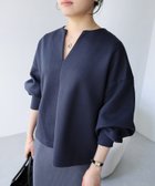 【その他のブランド/Other】のダンボール キーネック プルオーバー evernavy エバーネイビー 人気、トレンドファッション・服の通販 founy(ファニー) ファッション Fashion レディースファッション WOMEN トップス・カットソー Tops/Tshirt プルオーバー Pullover おすすめ Recommend ジップ Zip ストレッチ Stretch スリット Slit デニム Denim トレンド Trend ヘムライン Hemline エレガント 上品 Elegant 定番 Standard 軽量 Lightweight thumbnail ネイビー|ID: prp329100004197191 ipo3291000000029075863