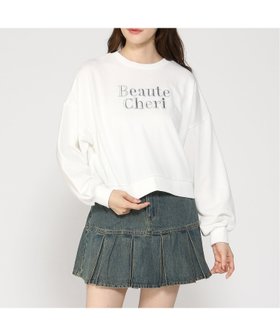 【イング/INGNI】 ラメ刺繍裏毛TOPs人気、トレンドファッション・服の通販 founy(ファニー) ファッション Fashion レディースファッション WOMEN トップス・カットソー Tops/Tshirt ショート Short シルバー Silver シンプル Simple バランス Balance メタリック Metallic |ID:prp329100004197202