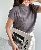 【その他のブランド/Other】のテレコリブ 半袖 フレンチスリーブ Tシャツ チャコールグレー|ID: prp329100004197223 ipo3291000000029076182