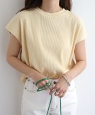 【その他のブランド/Other】のテレコリブ 半袖 フレンチスリーブ Tシャツ 人気、トレンドファッション・服の通販 founy(ファニー) ファッション Fashion レディースファッション WOMEN トップス・カットソー Tops/Tshirt シャツ/ブラウス Shirts/Blouses ロング / Tシャツ T-Shirts カットソー Cut And Sew サロペ Salope スリーブ Sleeve フレンチ French 人気 Popularity 半袖 Short Sleeve thumbnail イエロー|ID: prp329100004197223 ipo3291000000029076186