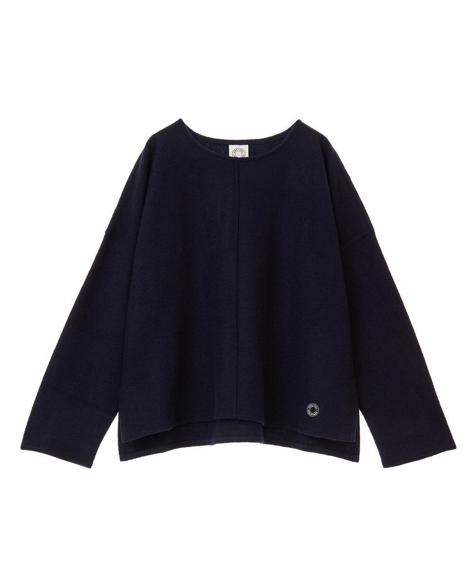 【メルローズ クレール/MELROSE claire】の【ORCIVAL/オーシバル】CREW NECK PULLOVER インテリア・キッズ・メンズ・レディースファッション・服の通販 founy(ファニー) 　ファッション　Fashion　レディースファッション　WOMEN　トップス・カットソー　Tops/Tshirt　プルオーバー　Pullover　ショルダー　Shoulder　ジャージー　Jersey　ドロップ　Drop　フランス　France　ループ　Loop　ネイビー|ID: prp329100004197258 ipo3291000000029076340