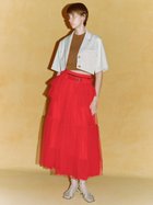 【リリーブラウン/Lily Brown】のダブルラインチュールスカート 人気、トレンドファッション・服の通販 founy(ファニー) ファッション Fashion レディースファッション WOMEN スカート Skirt おすすめ Recommend タンク Tank チュール Tulle フェミニン Feminine フラワー Flower フレア Flare 人気 Popularity 今季 This Season 定番 Standard thumbnail RED[046]|ID: prp329100004197918 ipo3291000000029081452