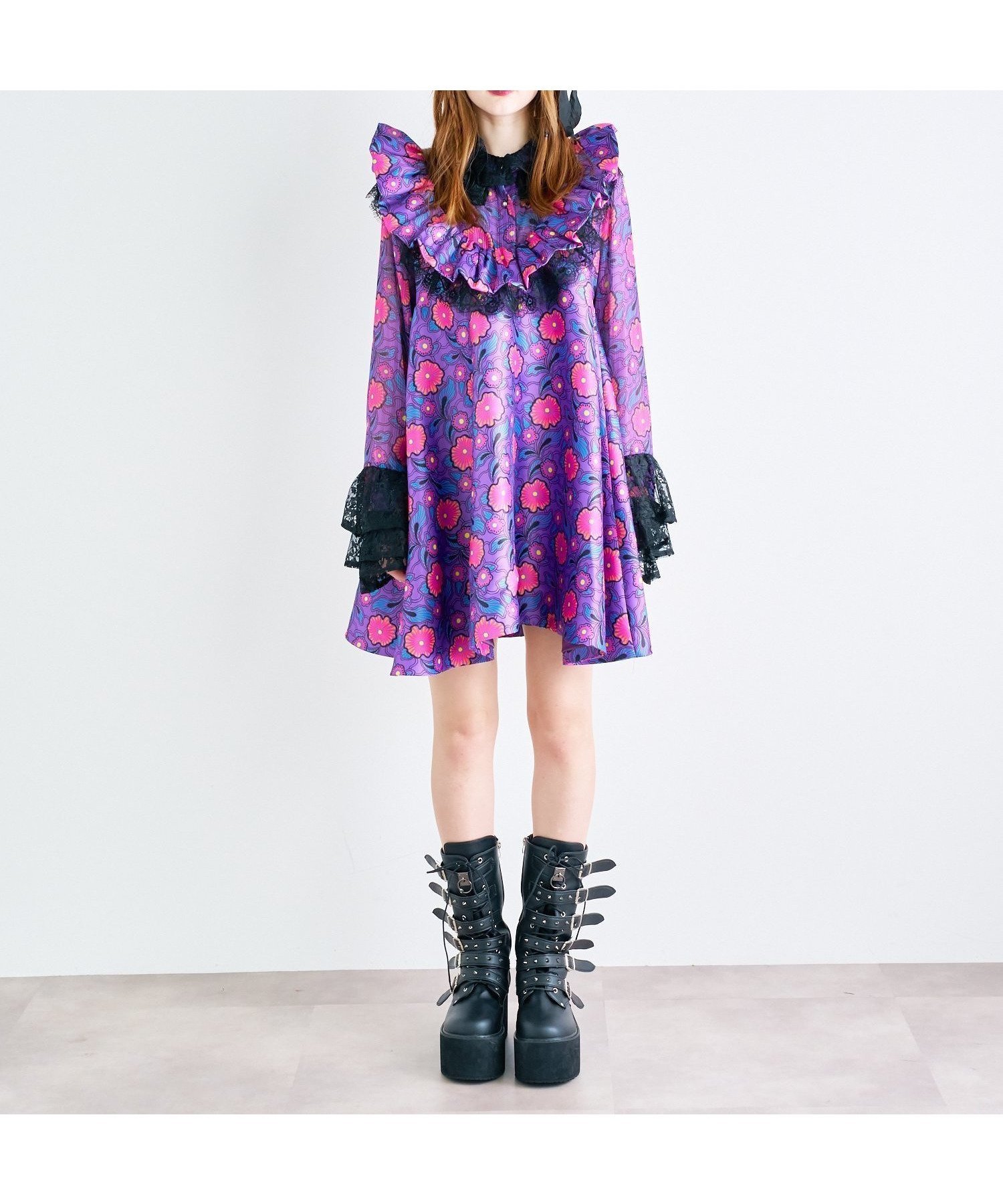 【アナスイ/ANNA SUI】のスーパーボリュームドレス インテリア・キッズ・メンズ・レディースファッション・服の通販 founy(ファニー) 　ファッション　Fashion　レディースファッション　WOMEN　ワンピース　Dress　ドレス　Party Dresses　PURPLE|ID: prp329100004198140 ipo3291000000029181865