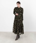 【ランダ/RANDA】のフロッキーフラワーワンピース 人気、トレンドファッション・服の通販 founy(ファニー) ファッション Fashion レディースファッション WOMEN ワンピース Dress おすすめ Recommend クラシカル Classical シャーリング Shirring スタンド Stand フラワー Flower エレガント 上品 Elegant thumbnail KHAKI|ID: prp329100004198196 ipo3291000000029619874