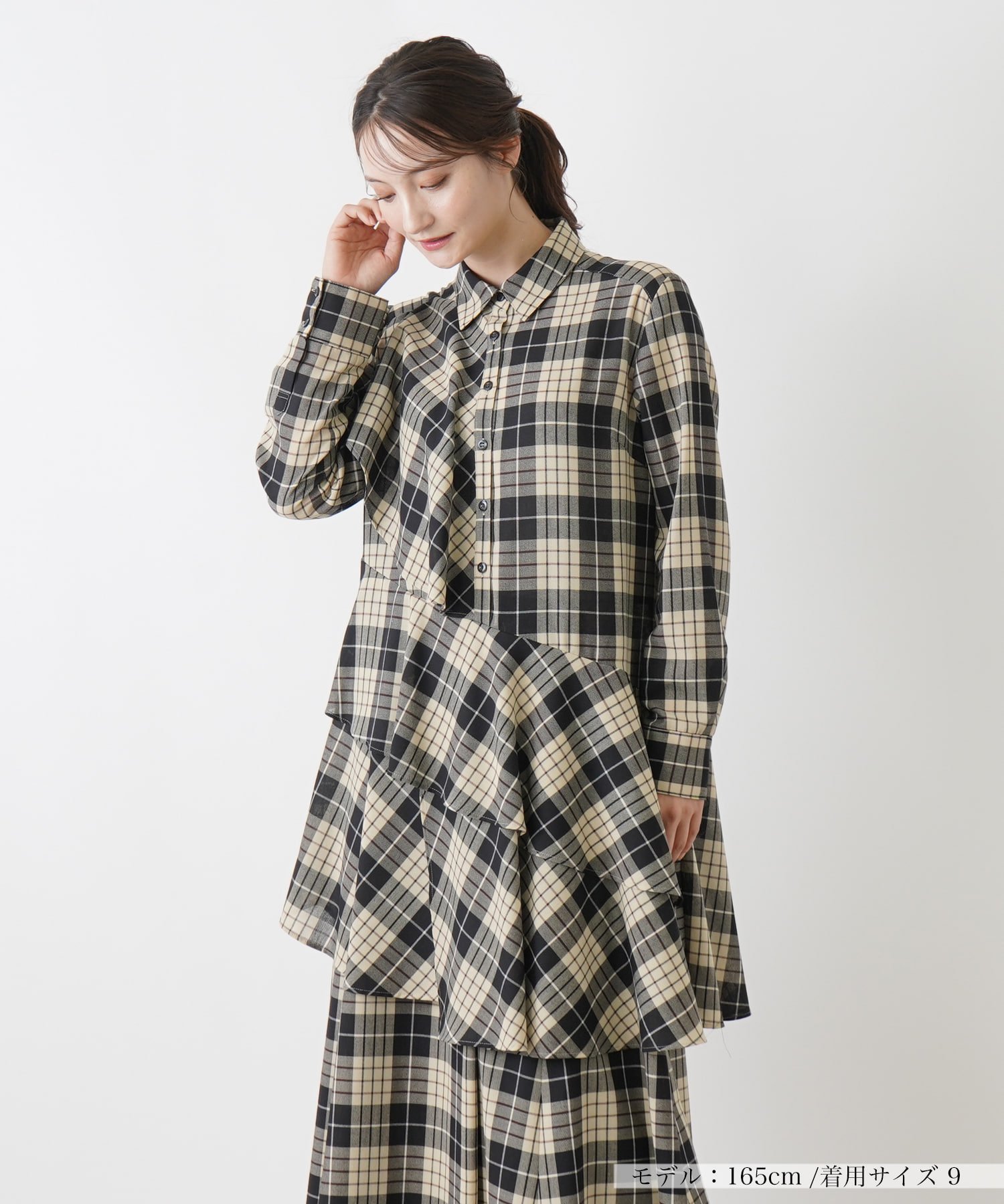 【レリアン/LEILIAN】のシャツブラウス インテリア・キッズ・メンズ・レディースファッション・服の通販 founy(ファニー) 　ファッション　Fashion　レディースファッション　WOMEN　トップス・カットソー　Tops/Tshirt　シャツ/ブラウス　Shirts/Blouses　おすすめ　Recommend　クラシカル　Classical　セットアップ　Set Up　フォルム　Form　フロント　Front　ロング　Long　冬　Winter　ブラウン系|ID: prp329100004198293 ipo3291000000029084072