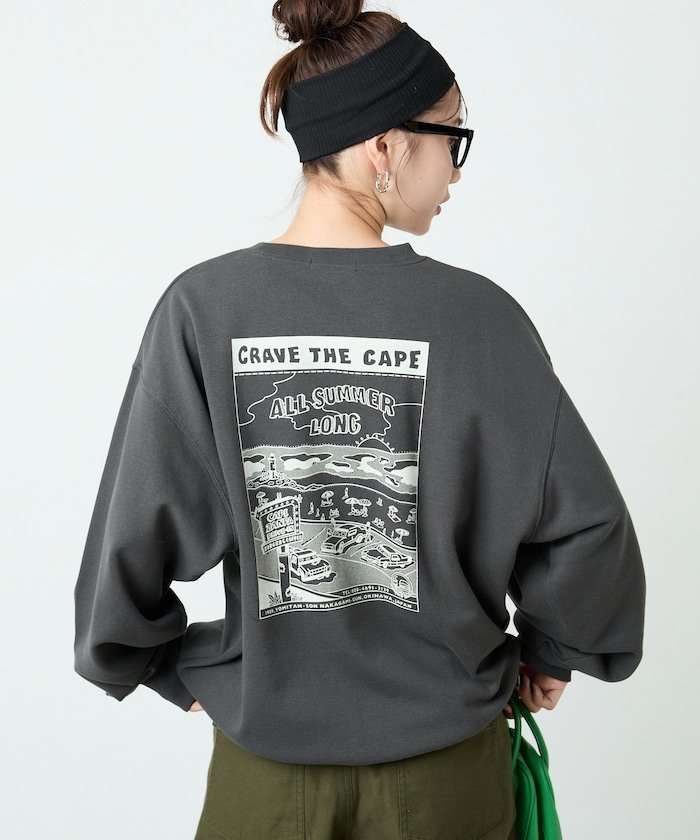 【フリークスストア/FREAK'S STORE】のCAPE ZANPA DRIVE-IN 裏起毛 スウェット【限定展開】 24AW インテリア・キッズ・メンズ・レディースファッション・服の通販 founy(ファニー) 　ファッション　Fashion　レディースファッション　WOMEN　トップス・カットソー　Tops/Tshirt　パーカ　Sweats　スウェット　Sweat　2024年　2024　2024-2025秋冬・A/W　Aw/Autumn/Winter/Fw/Fall/2024-2025　A/W・秋冬　Aw・Autumn/Winter・Fw・Fall-Winter　冬　Winter　アメリカン　American　シンプル　Simple　スウェット　Sweat　スペシャル　Special　ビッグ　Big　フロント　Front　プリント　Print　人気　Popularity　定番　Standard　スミクロ|ID: prp329100004198745 ipo3291000000029255521