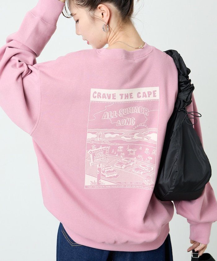 【フリークスストア/FREAK'S STORE】のCAPE ZANPA DRIVE-IN 裏起毛 スウェット【限定展開】 24AW インテリア・キッズ・メンズ・レディースファッション・服の通販 founy(ファニー) 　ファッション　Fashion　レディースファッション　WOMEN　トップス・カットソー　Tops/Tshirt　パーカ　Sweats　スウェット　Sweat　2024年　2024　2024-2025秋冬・A/W　Aw/Autumn/Winter/Fw/Fall/2024-2025　A/W・秋冬　Aw・Autumn/Winter・Fw・Fall-Winter　冬　Winter　アメリカン　American　シンプル　Simple　スウェット　Sweat　スペシャル　Special　ビッグ　Big　フロント　Front　プリント　Print　人気　Popularity　定番　Standard　ピンク|ID: prp329100004198745 ipo3291000000029255523