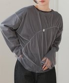 【バブ ブージュルード/Bab Bou Jeloud】のチュールレイヤードトップス 人気、トレンドファッション・服の通販 founy(ファニー) ファッション Fashion レディースファッション WOMEN トップス・カットソー Tops/Tshirt カットソー Cut And Sew ギャザー Gather サテン Satin シンプル Simple ジーンズ Jeans スウェット Sweat チュール Tulle バランス Balance パイピング Piping フェミニン Feminine ミックス Mix リラックス Relax 人気 Popularity thumbnail GRAY|ID: prp329100004198879 ipo3291000000029090563