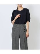 【タカキュー/TAKA-Q】の【24AW】 比翼 クルーネック 半袖ブラウソー 長袖 レディース シャツ カットソー トップス ブラウス カジュアル インナー ビジネス ギフト プレゼント 75紺|ID: prp329100004198885 ipo3291000000029090664