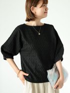 【テチチ/Te chichi】のなみなみジャカードトップス 人気、トレンドファッション・服の通販 founy(ファニー) ファッション Fashion レディースファッション WOMEN トップス・カットソー Tops/Tshirt ジャカード Jacquard スリーブ Sleeve thumbnail ブラック|ID: prp329100004198950 ipo3291000000029091247